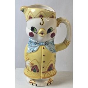 Vintage Super Cute Chick/ Chicken in a Raincoat Pitcher,from Japan,e